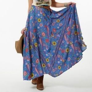 Spell XL Lovebird Half Moon skirt maxi Blue
